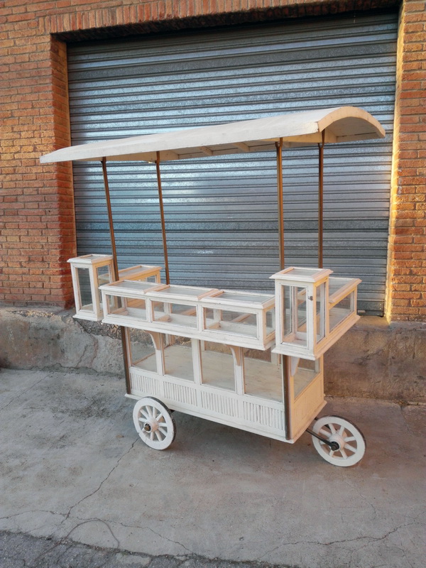 carro puesto venta ambulante vitrina madera cristal 87-112-203x174-217x52-72-103 1u